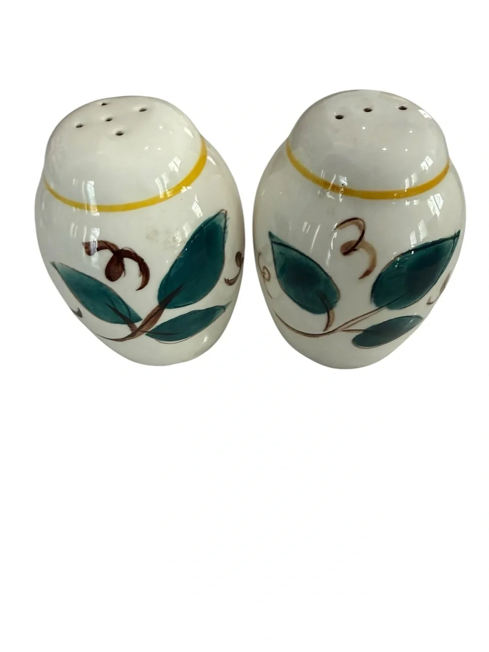Vintage Stangle Ware Pottery Salt and Pepper Shakers